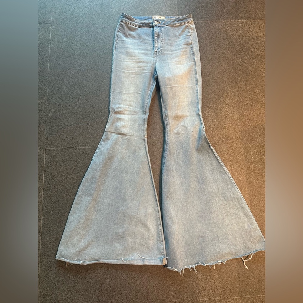 Free people low - legged wide boots jeans
